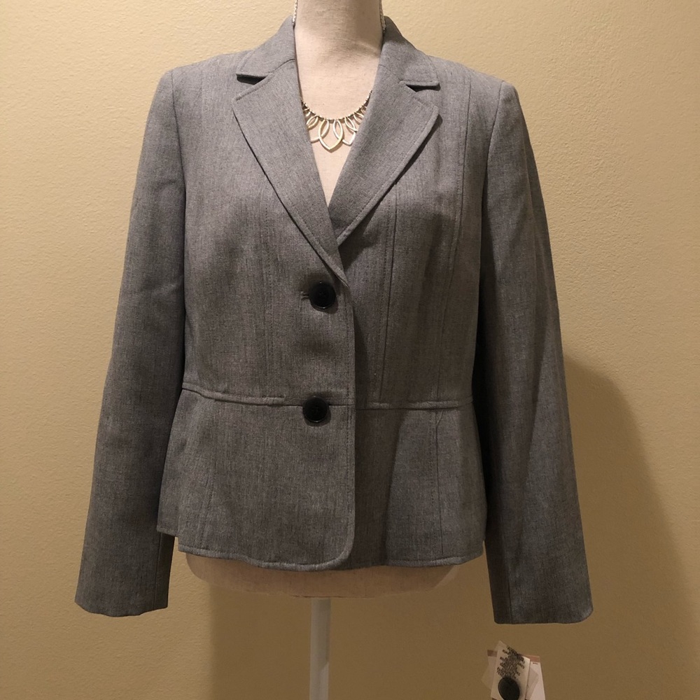 Gray and Black Kasper blazer